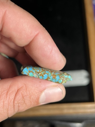 Red Spiderweb Kingman Turquoise High Grade 151.4g Pyrite Polychrome Rough Gem AZ - Picture 10 of 23
