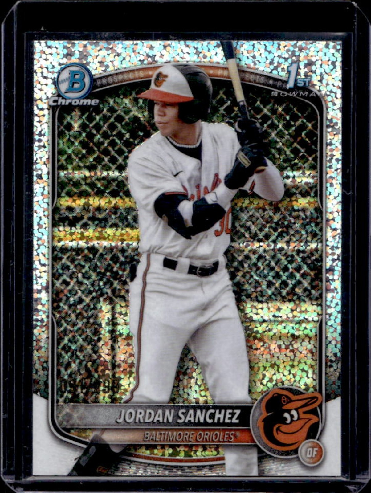 2025 Bowman Chrome Jordan Sanchez Mini Diamonds Refractor 1st #BCP-208 Orioles
