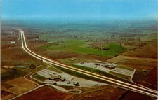 Postcard OH Youngstown Aerial View Turnpike Ohio