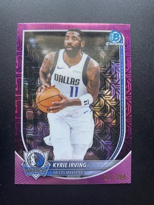 2025-26 Bowman Chrome Kyrie Irving #BCV-130 Fuschia Mojo JERSEY # MATCH 11/299