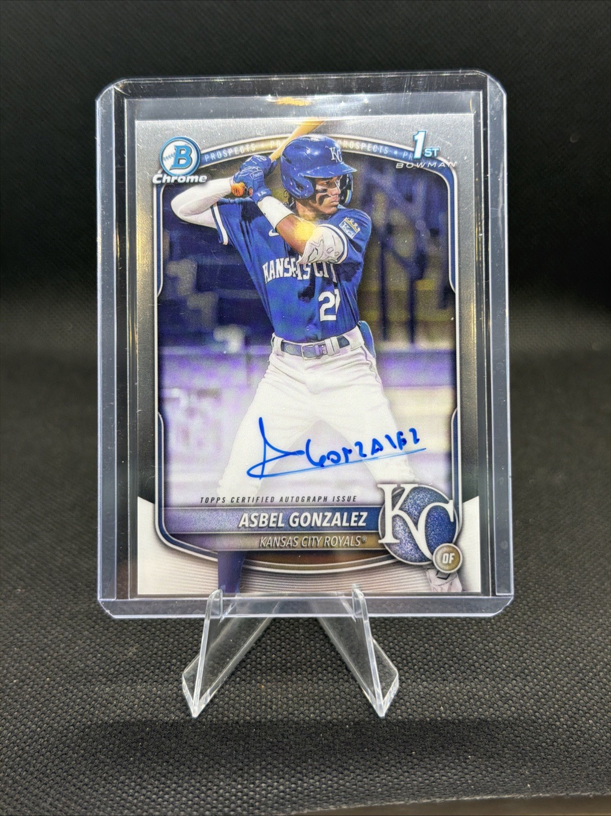 2025 Bowman Chrome Asbel Gonzalez Auto 1st #CPA-AG Royals