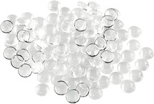 Glass Cabochon 100PCS 10Mm Flatback Clear Glass Domed Cabochons Transparent roun