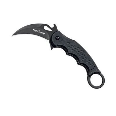 Fox Knives 479 Folding Pocket Knife - N690Co Stainless Steel, Black Idroglide...