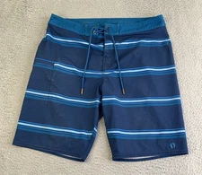 Vintage Hang Ten Board Shorts Trunks Mens Size 32" Waist Beach Activewear Blue