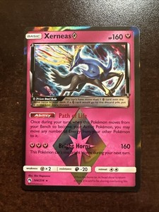 Xerneas 144/214 Holo Rare Prism NM Pokemon TCG Lost Thunder
