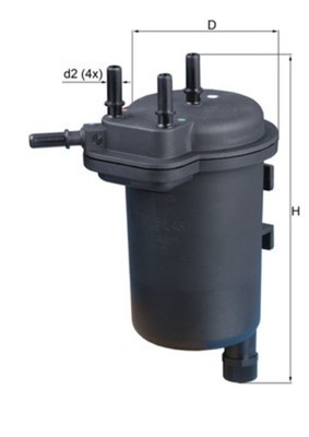 MAHLE Kraftstofffilter KL 430 Leitungsfilter für RENAULT NV200 JIMNY EVALIA FC0
