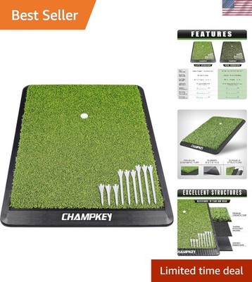 Foldable Golf Hitting Mat -  Synthetic Turf with 10 Tees Included