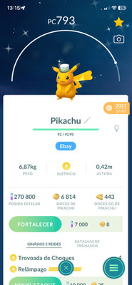 Shiny Female Pikachu wearing the exclusive Meloetta Hat from Pokémon GO Fest