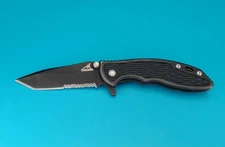Gerber Torch I Frame Lock Plain Edge Blade Folding Pocket Knife! Black!