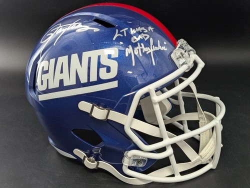 Lawrence Taylor Signed Giants Full Size Replica Helmet Bad Mofo Insc AUTO JSA