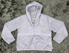 Nike Jacket Girls XL 16-18 Purple Windbreaker Rain Vented Packable NWT VTG Y2K