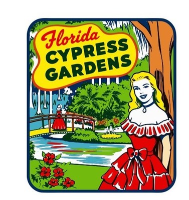 Cypress Gardens  Florida Vintage Style Sticker Decal R8638