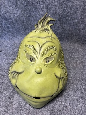 The Grinch Dr. Seuss 2011 Green Halloween Costume Latex Mask - TM& DSE - ELOPE
