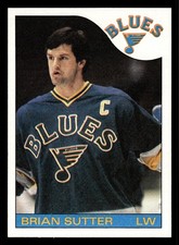 1985-86 Topps Brian Sutter #135 - St. Louis Blues - NM+