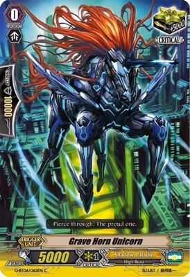 Bushiroad Cardfight Vanguard Grave Horn Unicorn G-BT06/062EN C Shadow Paladin