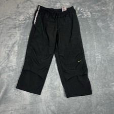 Nike Fit-Dri Pants Women XS 0-2 Charcoal Drawstring Zip Pocket Athletic VTG 00's