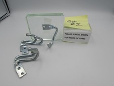 5 SINGLE HOOKS WALL MOUNT SILVER WARDROBE CABINET GARAGE COAT TOWEL VINTAGEHAT