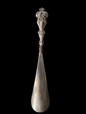 ANTIQUE ENGLISH STERLING SILVER HANDLED SHOE HORN c. 1900s