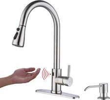 Touchless Kitchen Faucet with Pull down Sprayer, Motion Sensor Kitchen Faucet wi
