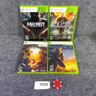 Witcher 2 Assassins Kings COD BLOPS Stormrise Halo 3 Xbox 360 Video Game Lot VGC