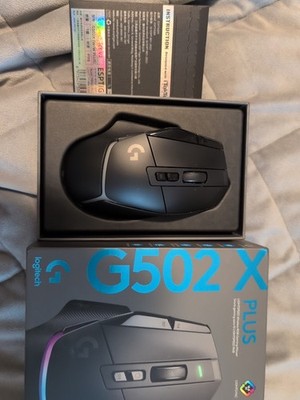 Logitech G502 x Plus Open Box Wireless Gaming Mouse with RGB Lighting Black