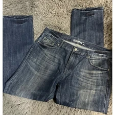 FLYPAPER Jeans Mens W38xL32 Straight Leg Denim Distressed Wash Casual Pants