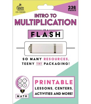 In a Flash: Intro to Multiplication Flash Drive Grade 2-3 Homeschool Math Tool