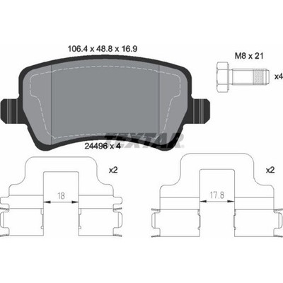 Textar 2449602 Bremsbelagsatz für VOLVO FORD LAND ROVER FREELANDER 2 S MAX V70