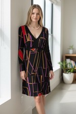 Joseph Ribkoff dress, Geometric Print ,BNWT Long Sleeves