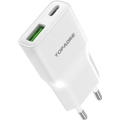 20W USB C Ladegerät Schnellladegerät mit Dual-USB Anschluss für iPhone Smartp...