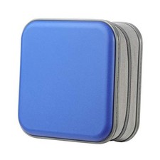 CD Case Hard Plastic Zipper Disc Wallet for Car  Portable 48 Capacity blue