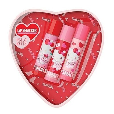 Lip Smacker Heart Tin Lip Balm Trio, Sweet & Fruity Flavors, Moisturizing & Hydr