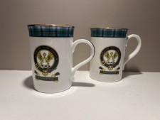 Scotcrest Fine Bone China Mug x2 - Johnstone Clan - Made in Scotland