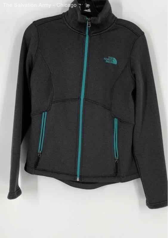 The North Face Womens Gray Long Sleeve Casual Full-Zip Jacket Size Small