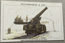 Butterworth Tea Card,SUFFOLK STEAM RAILWAYS,#16, RAILWAY MOUNTED HOWITZER NACTON