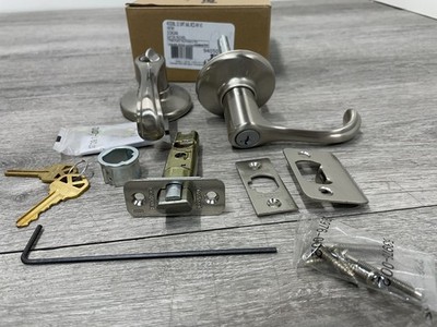Kwikset 405DNL-15S Single Cylinder Keyed Entry Door Leverset  - Satin Nickel