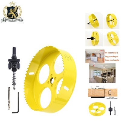 6-Inch Bi-Metal Hole Saw with 3/8'' Arbor - Perfect for DIY Projects