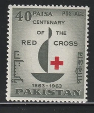 Pakistan    1963    Sc # 179   Red Cross   MNH    OG