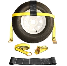 Adjustable Tow Dolly Basket Straps for Car Tie Down Universal Fit (1 PAIR)