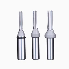 TCT 3 Flute Flush Trim Router Bit Cutter Straight Slot 1/2" Woodworking Cutter