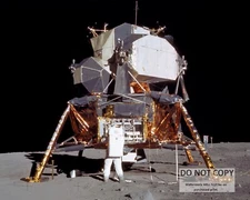 BUZZ ALDRIN APOLLO 11 ASTRONAUT DEPLOYS EXPERIMENT - 8X10 NASA PHOTO (BB-008)