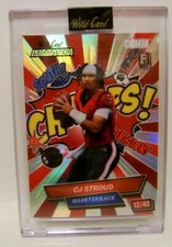 CJ STROUD RC #12 /40 COMIX CHAMPS FOOTBALL WILD CARD ALUMINATION 2023