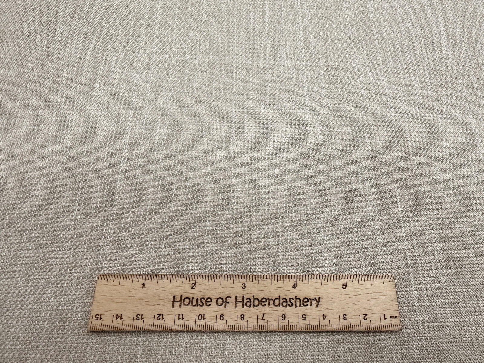 Upholstery Fabric Stone Natural Linen Look Basket Weave Curtain