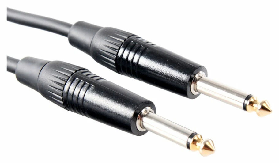 4x Cable Jack Connecteur Amplificateur Enceinte Audio Mono 6.35mm (1/4'') 5 m - Photo 2/3