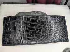 Wild Alligator Tri fold Wallet gator swamp skin leather hide JU36