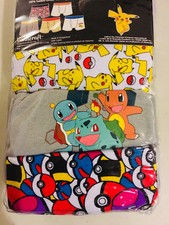 Pokemon Boys 5 Pack Assorted Boxer Briefs Underwear Size 8