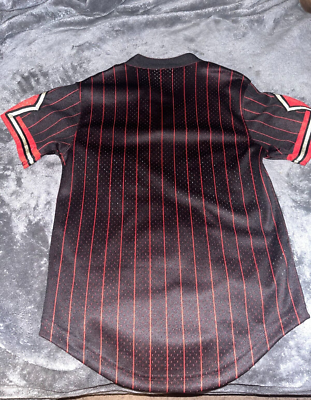 Chicago Bulls Mitchell & Ness Hardwood Classics 6 Rings Pinstripe