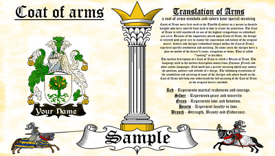 Cimberley-Kymberly COAT OF ARMS HERALDRY BLAZONRY PRINT