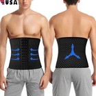 Men's Waist Trainer Body Shaper Tummy Girdle Belt Belly Fat Burner Corset S-2XL