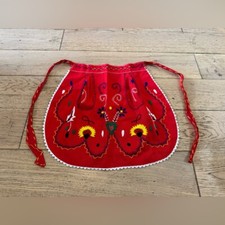 Embroidered Apron Hand Embroidered in Portugal Red Children Apron